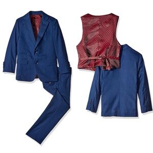 NWT. Never worn. Boys 10. Isaac Mizrahi Boys' 3 Piece “Birdseye” 3-piece Suit
